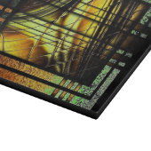 Art Deco in Green en Gold Cutting Board Snijplank (Hoek)