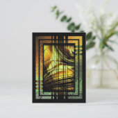 Art Deco in groen en goud Briefkaart (Staand voorkant)