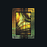 Art Deco in groen en goud Canvas Afdruk<br><div class="desc">het digitale ontwerp van de kunstdecostijl in honinggolden ,  groenen ,  gouden bruin en zwart .</div>