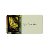 Art Deco in groen en goud Etiket (Voorkant)