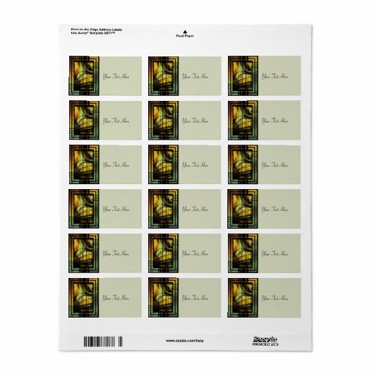 Art Deco in groen en goud Etiket (Full Sheet)