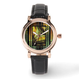 Art Deco in groen en goud Horloge