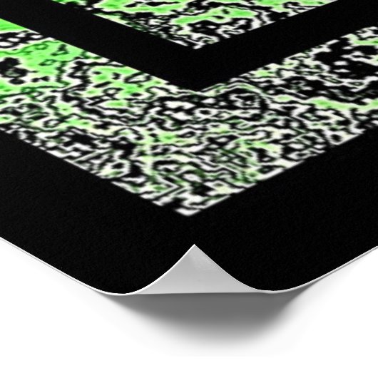 Art Deco in groen en goud Poster (Hoek)