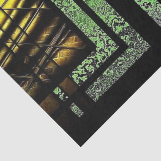 Art Deco in groen en goud Tissuepapier (Detail)