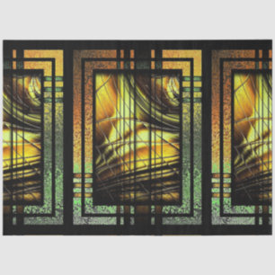 Art Deco in groen en goud Tissuepapier
