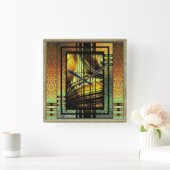 Art Deco in groene en gouden grote klok (Huis)