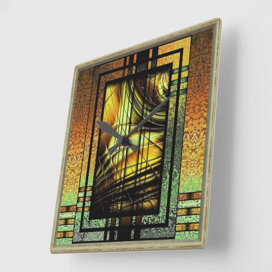 Art Deco in groene en gouden grote klok (Hoek)