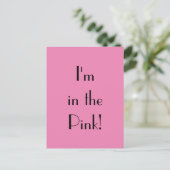 Art Deco in het Pink Phrase Briefkaart (Staand voorkant)