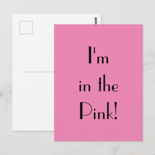 Art Deco in het Pink Phrase Briefkaart (Voorkant / Achterkant)