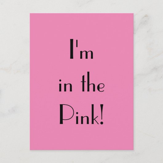 Art Deco in het Pink Phrase Briefkaart (Voorkant)