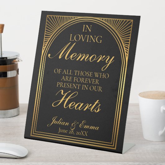 Art Deco in liefdevolle herinneringstafel Reclamebord Met Voetstuk (Insitu)