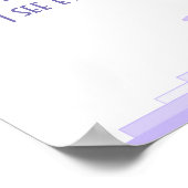 Art deco in lila met Christelijke prijsopgave Poster (Hoek)