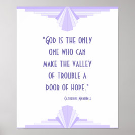 Art deco in lila met een Christelijk Poster voor p