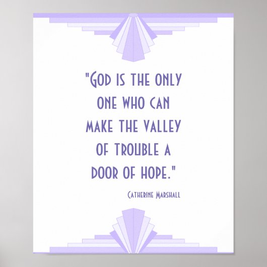 Art deco in lila met een Christelijk Poster voor p (Voorkant)