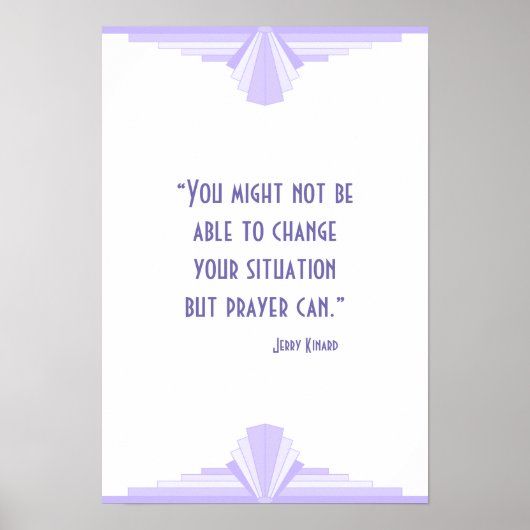 Art deco in lila met een Christelijk Poster voor p (Voorkant)