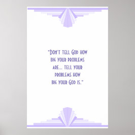 Art deco in lila met een Christelijk Poster voor p