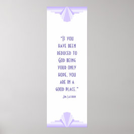 Art deco in lila met een Christelijk Poster voor p