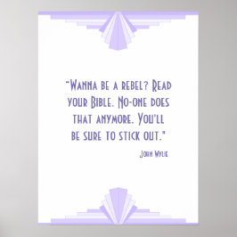 Art deco in lila met een Christelijk Poster voor p