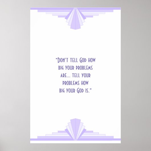 Art deco in lila met een Christelijk Poster voor p (Voorkant)