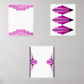 Art deco in roze muurkunst sets (Voorkant)