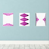 Art deco in roze muurkunst sets (Houten vloer)