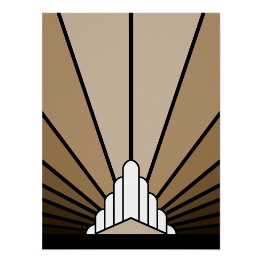 Art deco in tan perfect poster (Voorkant)