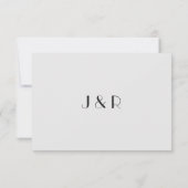 Art Deco in White en gouden bladbruiloft bedankt (Achterkant)