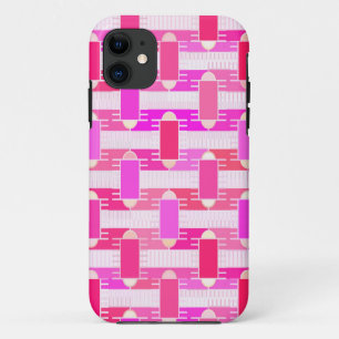 Art Deco Industrial Chic - roze, fuchsia, orchidee Case-Mate iPhone Case