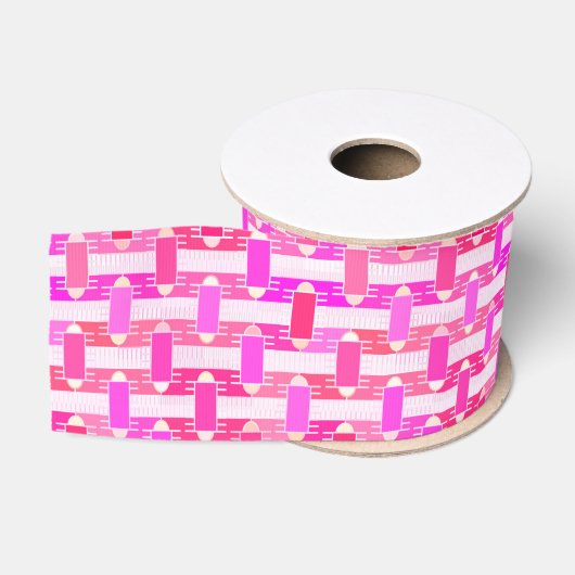 Art Deco Industrial Chic - roze, fuchsia, orchidee Grosgrain Lint (Spoel)