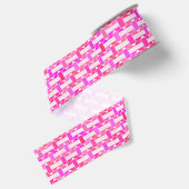 Art Deco Industrial Chic - roze, fuchsia, orchidee Grosgrain Lint (Achterkant)