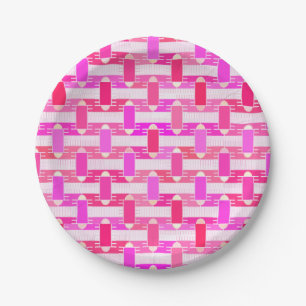 Art Deco Industrial Chic - roze, fuchsia, orchidee Papieren Bordje