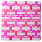 Art Deco Industrial Chic - roze, fuchsia, orchidee Tegeltje (Voorkant)
