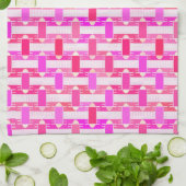 Art Deco Industrial Chic - roze, fuchsia, orchidee Theedoek (Gevouwen)