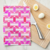 Art Deco Industrial Chic - roze, fuchsia, orchidee Theedoek (Quarter Fold)