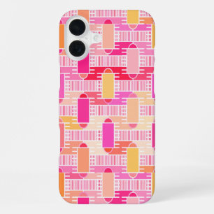 Art Deco Industrial chic - roze, perzik, goud iPhone 16 Plus Hoesje