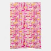 Art Deco Industrial chic - roze, perzik, goud Theedoek (Verticaal)