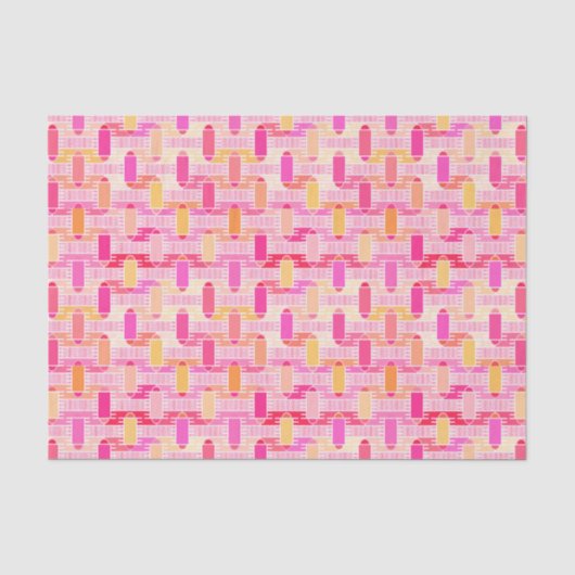 Art Deco Industrial chic - roze, perzik, goud Tissuepapier (Voorkant)