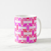 Art Deco industriële chic - roze, fuchsia, orchide Koffiemok (Voorkant rechts)
