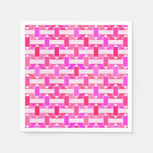Art Deco industriële chic - roze, fuchsia, orchide Servetten (Voorkant)