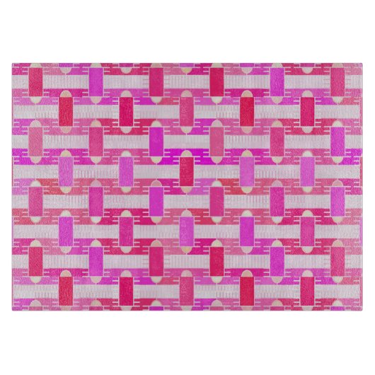 Art Deco industriële chic - roze, fuchsia, orchide Snijplank (Voorkant)