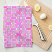 Art Deco industriële chic - roze, mauve Theedoek (Quarter Fold)