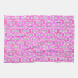 Art Deco industriële chic - roze, mauve Theedoek