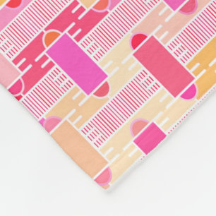 Art Deco industriële chic - roze, perzik, goud Fleece Deken