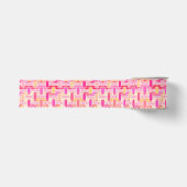 Art Deco industriële chic - roze, perzik, goud Grosgrain Lint (Voorkant)