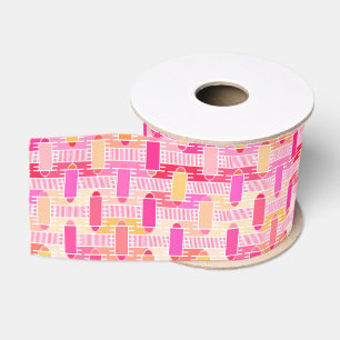 Art Deco industriële chic - roze, perzik, goud Grosgrain Lint