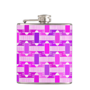 Art Deco industriële chic, violet, orchidee, laven Heupfles