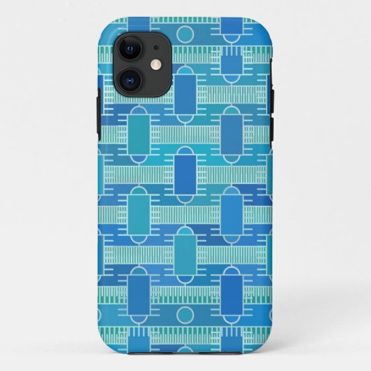 Art Deco industriële chic - zachtblauw Case-Mate iPhone Case (Achterkant)