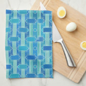 Art Deco industriële chic - zachtblauw Theedoek (Quarter Fold)