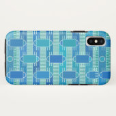 Art Deco industriële chic - zachte blauwe Case-Mate iPhone Case (Achterkant (horizontaal))