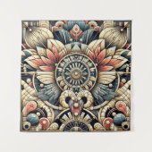 Art Deco ingewikkeld ontwerp Wandkleed (Voorkant)